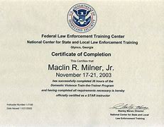 Image result for Law Enforcement Certificate Template