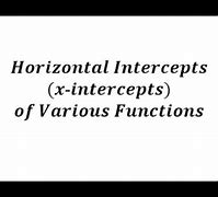 Image result for Horizontal Intercept