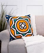 Image result for Blue and Orange Throw Pillows