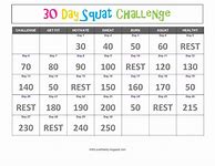Image result for Squat Challenge per Day Chart
