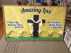 Image result for Easter Church Bulletin Board Ideas