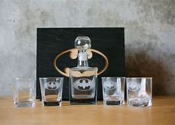 Image result for Batman Whiskey Decanter and Glasses