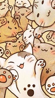 Image result for Cute Cat Cartoon iPhone Wallpaper