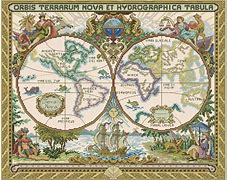 Image result for Old World Map Cross Stitch