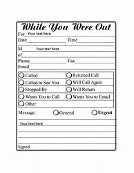 Image result for Printable Phone Message Form