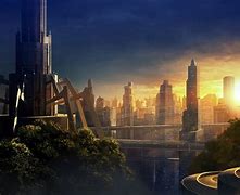 Image result for Sci-Fi Landscape Art City
