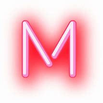 Image result for Neon Letter M 3D