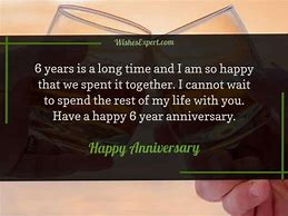 Image result for 6 Years Anniversary Message