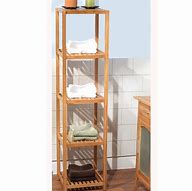 Image result for Bamboo Bathroom Shelf