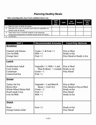 Image result for Free Printable Healthy Meal Plans