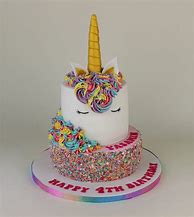 Image result for Two Layer Unicorn Cake