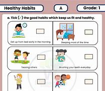 Image result for Worksheet for Healthy Habits