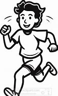 Image result for Boy Running Clip Art Black and White