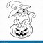 Image result for Cartoon Black and White Halloween Cat