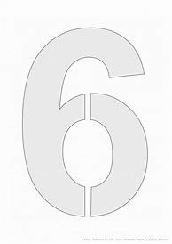 Image result for Number 6 Clip Art Stencil