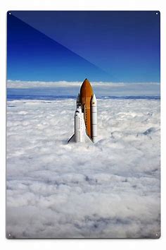 Space Shuttle Launch through Clouds, Lantern Press Photography, Art Prints, Posters, Metal Signs, Mul… | Ônibus espacial, Fotos tiradas na hora certa, Foto perfeita
