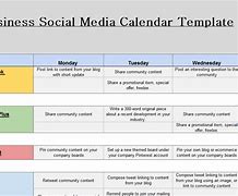 Image result for Social Media Calendar Template for Business
