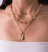 Image result for Gold Paperclip Chain Necklace with Weight