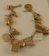 Image result for Vintage Tiffany Gold Charm Bracelet