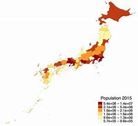Image result for Japan Population Map