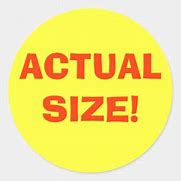 Image result for Actual Size Stickers