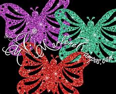 Image result for Glitter Butterflies Clip Art