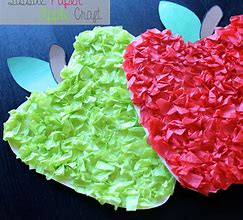 Image result for Tissue Paper Apple Craft