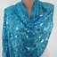 Image result for Blue Sequin Shirt and Silver Scarf