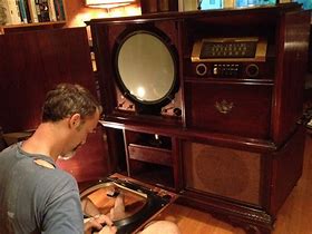 Image result for RCA Victor TV 4 Inch Screen and Radio Record Player
