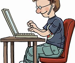 Image result for Cartoon Typing On Computer