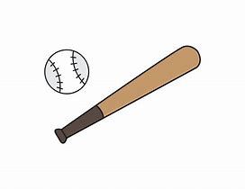 Image result for Baseball and Bat Line Art