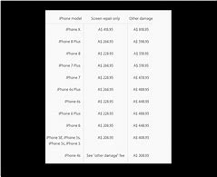 Image result for iPhone Repaiur Price Sheet