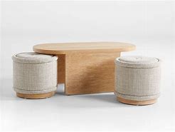 Image result for Nesting Ottoman Coffee Table