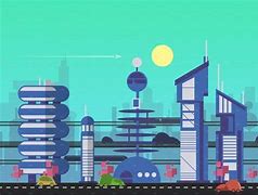 Image result for 90s Anime Futuristic Cities
