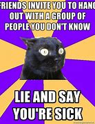 Image result for Social Anxiety Cat Meme