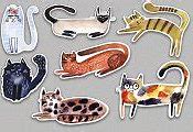 Image result for Round Cat Stickers