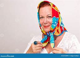 Image result for Old Lady Head Scarf
