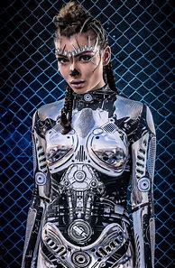 Image result for Cyborg Cyberpunk Robot Girl Costume