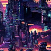 Image result for Futuristic City Pixel Art