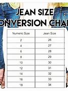 Image result for Jean Size Chart Conversion Starting with 23