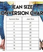 Image result for Denim Size Conversion Chart