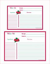 Image result for Microsoft Word Recipe Template 4X6 Card