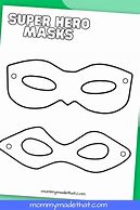 Image result for Superhero Mask Coloring Page