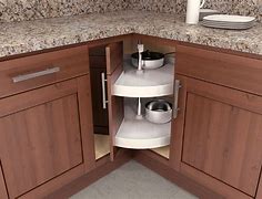 Image result for Corner Cabinet Lazy Susan Plans