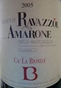 Image result for Ca Bionda Amarone della Valpolicella Classico Vigneti di Ravazzol