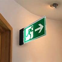Image result for Protruding Fire Exit Sign