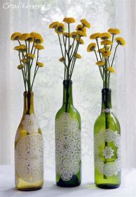 Image result for Wine Bottle Vase DIY