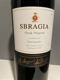 Image result for Sbragia Family Zinfandel Promessa