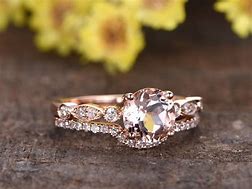 Image result for Rose Gold Engagement and Wedding Rings