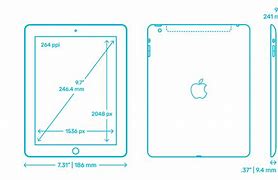 Image result for iPad Screen Size Dimensions